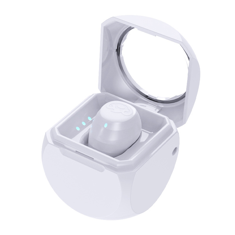 Q1 Mini Single Ear With Charging Compartment Wireless Invisible Stereo Bluetooth Earphone(White) - Shopkiz.com