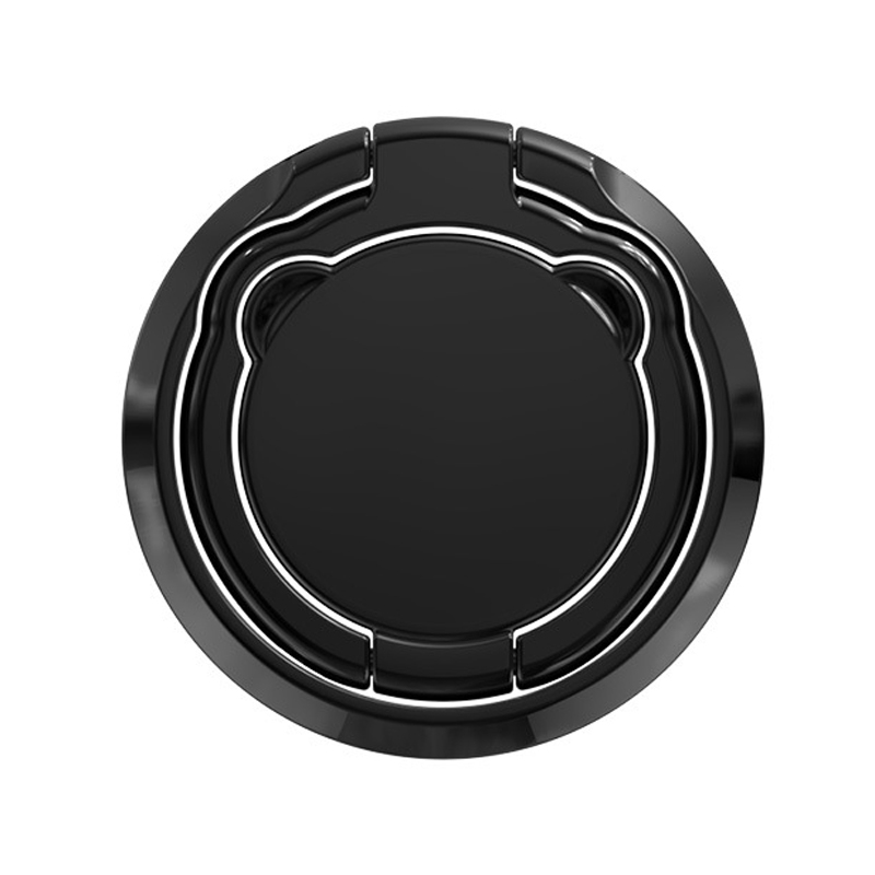 Universal Mobile Folding Finger Ring Holder 360 Rotation Desktop Phone Holder(Black) - Shopkiz.com