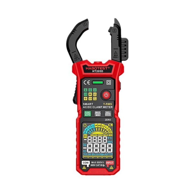 HABOTEST HT205D Clamp Intelligent Anti-Burning Multi-Function High Precision Digital Multimeter(Black Red) - Shopkiz.com