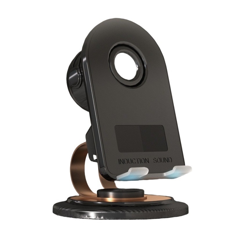Portable Induction Bluetooth Speaker Rotating Mobile Phone Tablet Stand, Spec: Bass Diaphragm - Shopkiz.com
