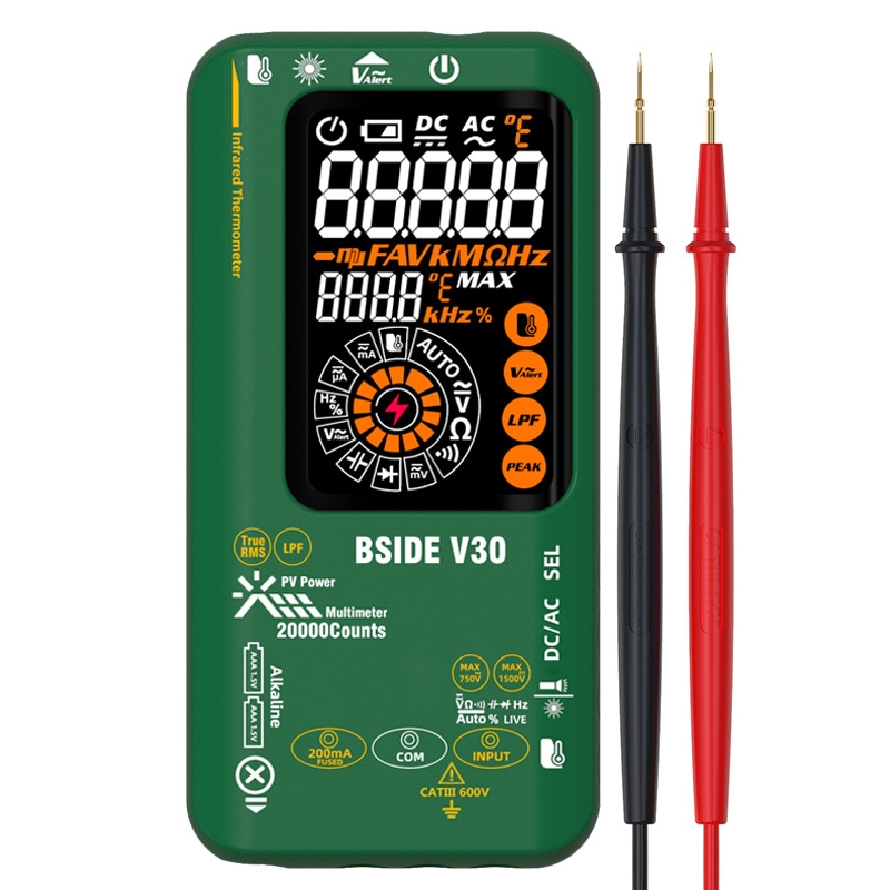 BSIDE V30 Intelligent Colorful Screen PV Multimeter Infrared Thermometer - Shopkiz.com