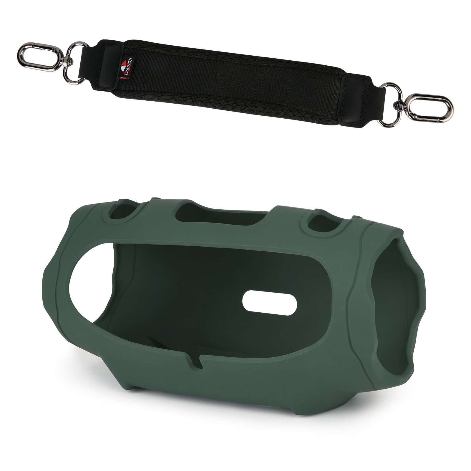 For JBL Xtreme 4 Speaker Silicone Case with Decompression Carrying Strap Portable Protective Shell(Green) - Shopkiz.com
