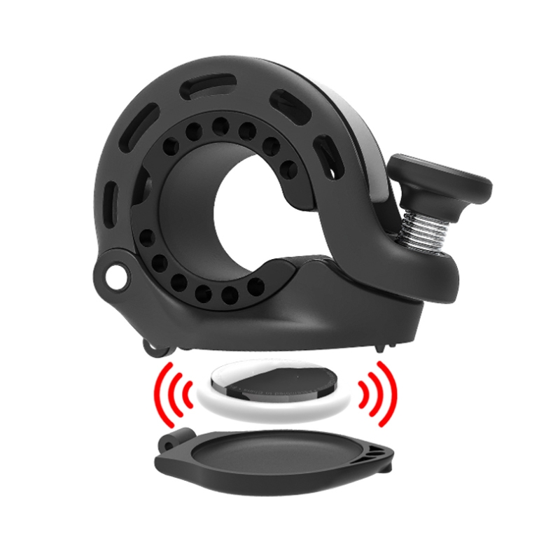 For AirTag 2nd Gen / AirTag 1st Gen Hidden Bicycle Bell Holder for AirTag Anti-Theft Mountain Bike Aluminum Horn - Shopkiz.com