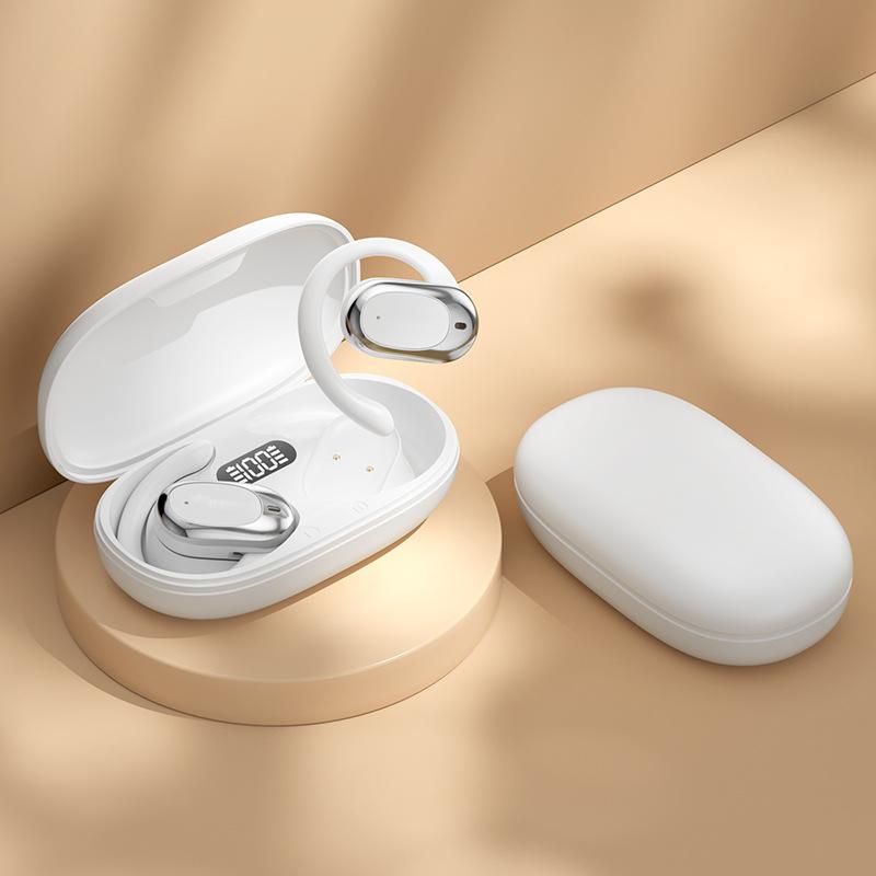 Bone Conduction Wireless Noise Reduction On-Ear Bluetooth Earphones(White) - Shopkiz.com