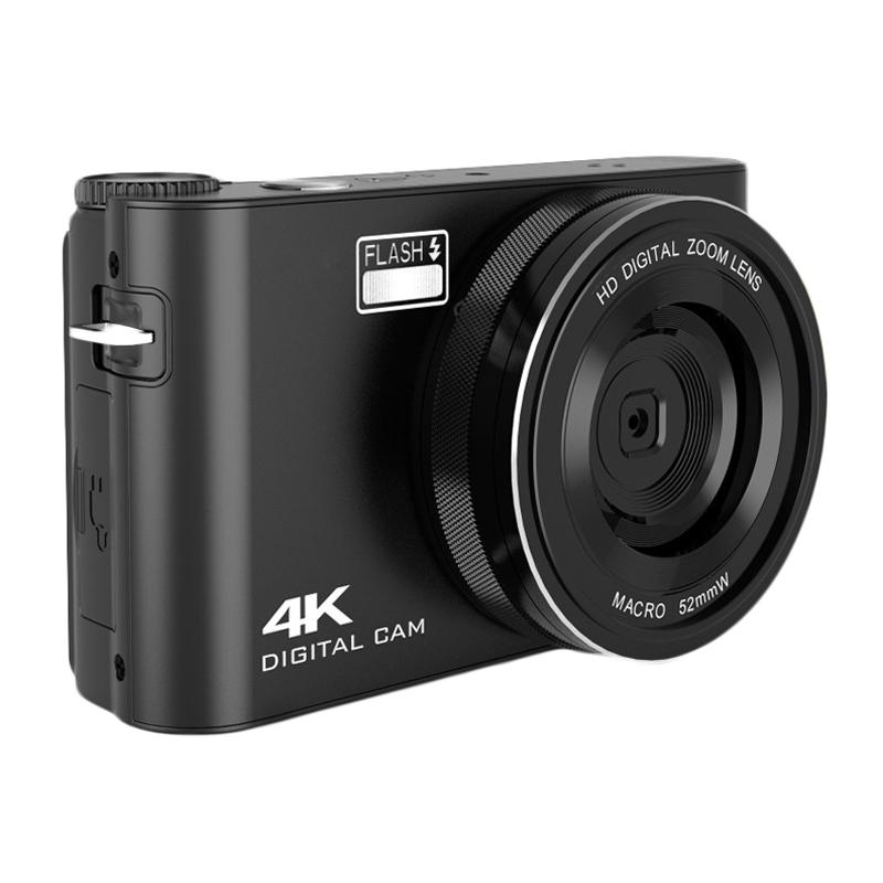 4K HD Touch Screen Digital Micro SLR Camera MP3 DSLR Camcorder 64MP Anti-Shake Vlogging Video Camera(Black) - Shopkiz.com