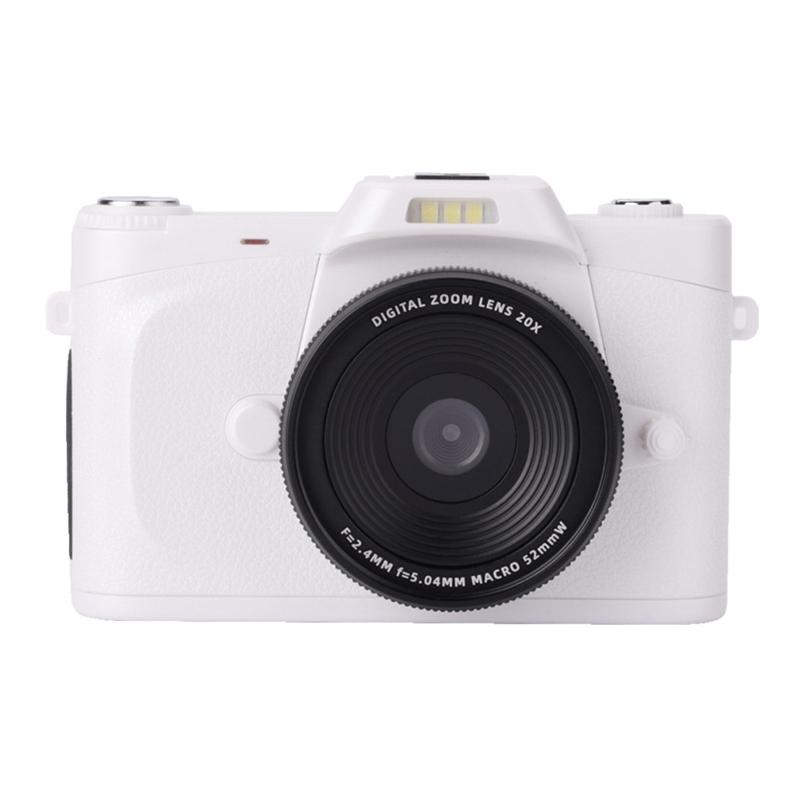 68MP Digital Camera Student CCD Travel Portable Retro Women Starter Flip Screen Card Camera(White Standard+Android OTG Card Reader) - Shopkiz.com