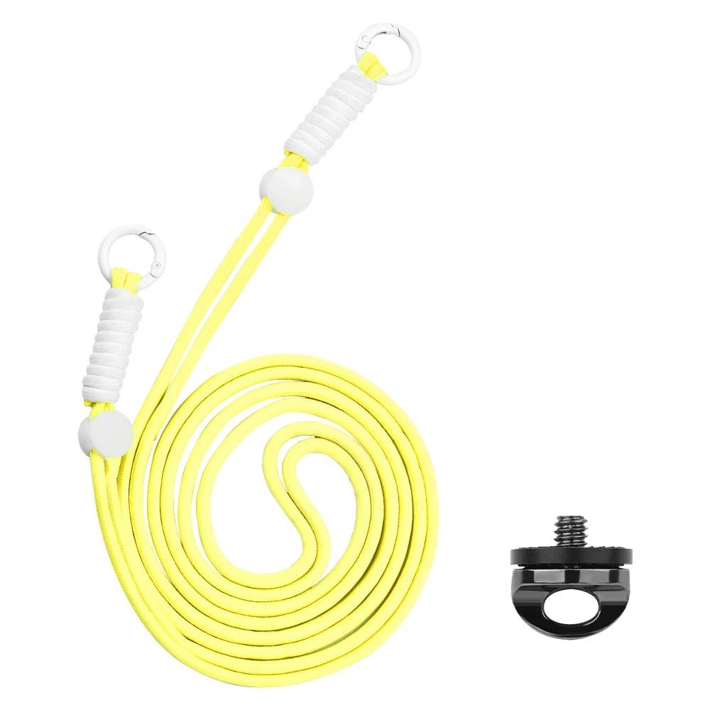 BRDRC Camera Strap Crossbody Lanyard With 1/4 inch Screw Anti-loss Rope Accessory(Yellow White Knot) - Shopkiz.com