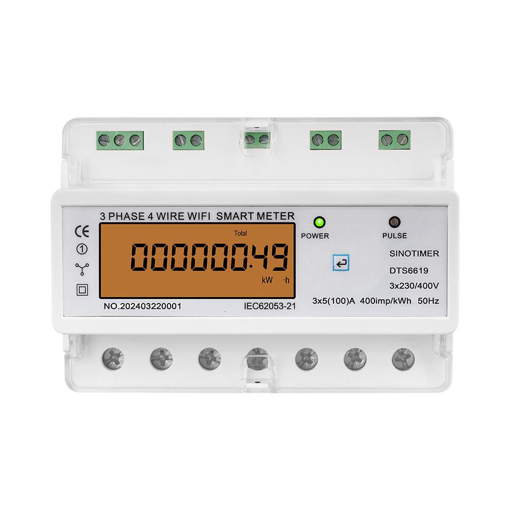 SINOTIMER DTS6619-049 100A Without Switch 3-phase Tuya WiFi Energy Meter AC 380V - Shopkiz.com