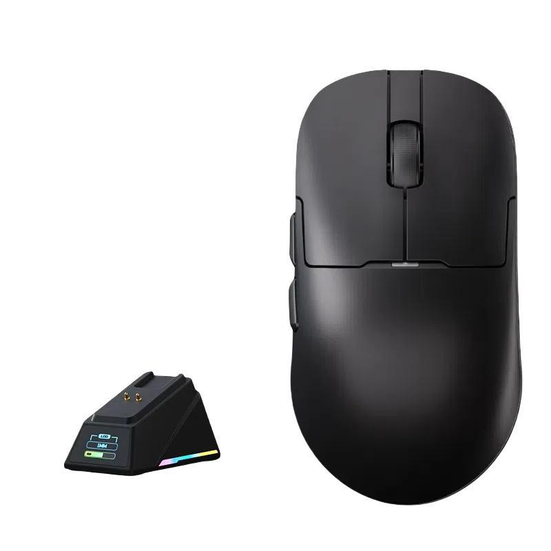Ajazz AJ159 APEX Gaming Mouse PAW3395 Wireless Tri-Mode Lightweight With Charging Dock Mouse(Black) - Shopkiz.com