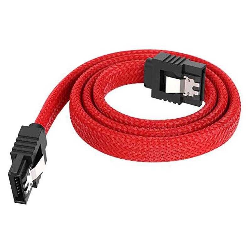 0.5m SATA3.0 With Aluminum Foil Shield Braided Cable Body Computer Hard Drive Power Cable(Red) - Shopkiz.com