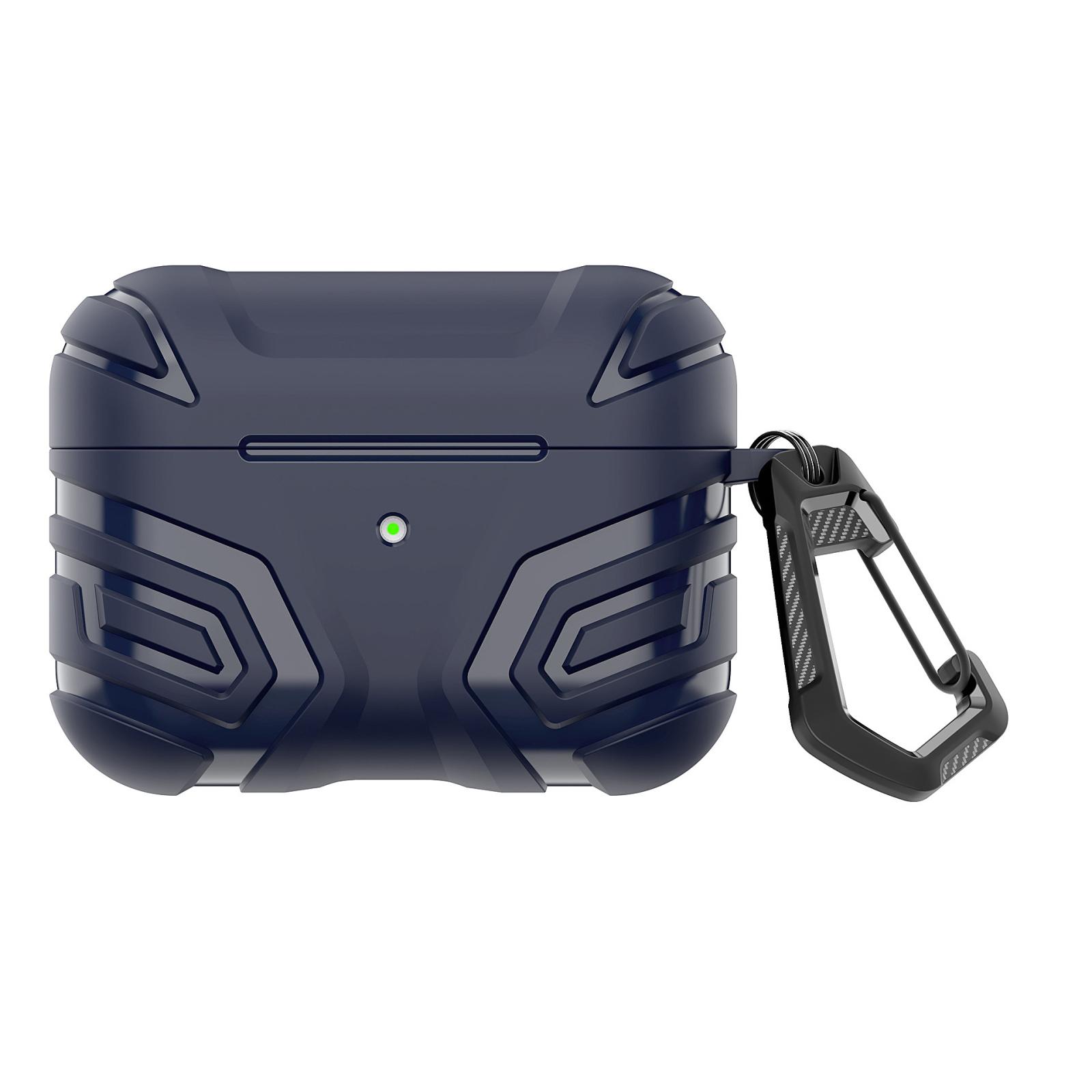 For AirPods Pro Earbuds TPU Cover Case Vanguard Armor Storage Box(Dark Blue) - Shopkiz.com