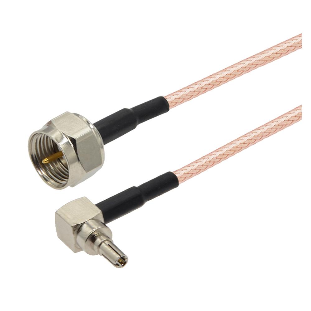 10cm F Male Straight to CRC9 Male 90 Degree Coaxial RF Cable RG316 Jumper Cable - Shopkiz.com