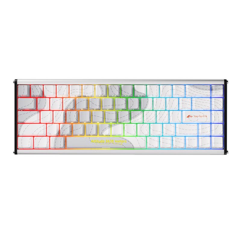 Ajazz ALUX68 MAX RGB Single Wired DIY Magnetic Shaft Mechanical Keyboard, Color: Snow Bottel - Shopkiz.com