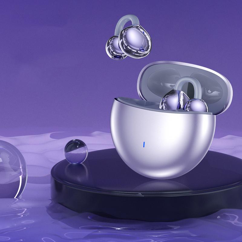 M300 Mini Invisible Clip-On Wireless Bluetooth Earbuds with Active Noise Reduction(Purple) - Shopkiz.com