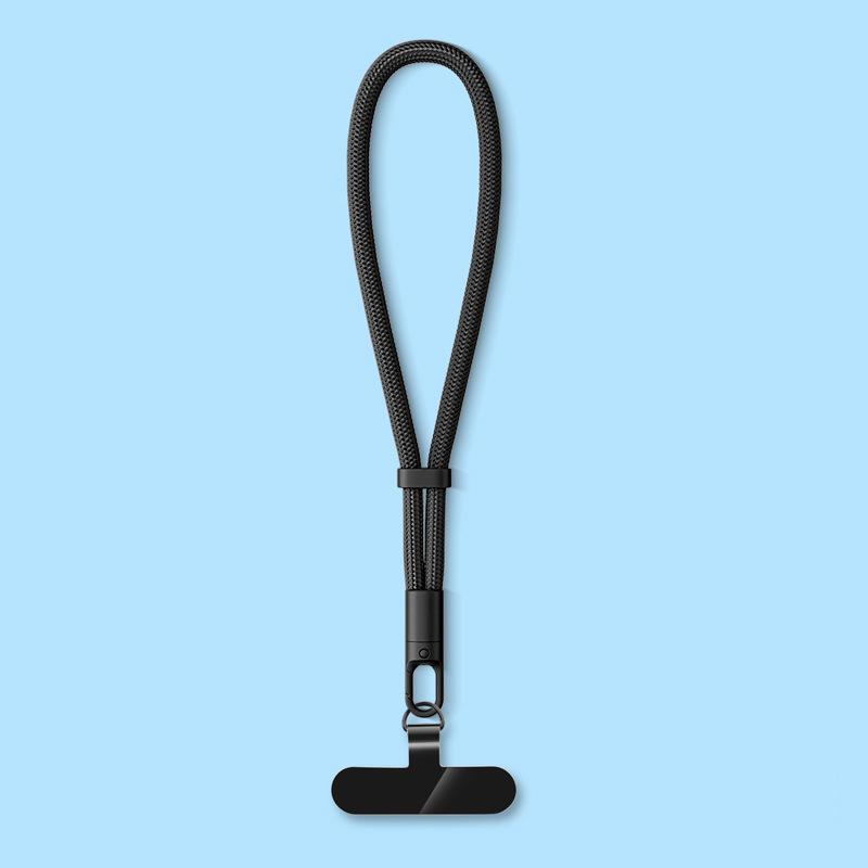 Smartphone Lanyard with Adjustable Wrist Strap Self-Locking 360-degree Rotating Anti-Tangle Design With TPU Clip(Black) - Shopkiz.com