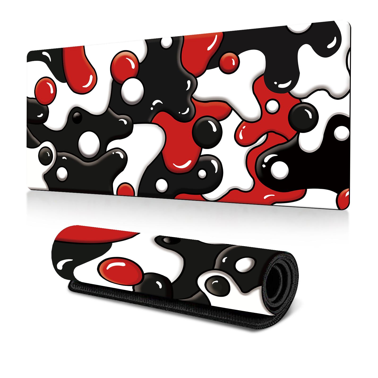 Abstract Fluid Color Blending Mouse Pad Non-Slip Rubber Desk Mat For Office, Gaming 300x600x3mm(No.1) - Shopkiz.com