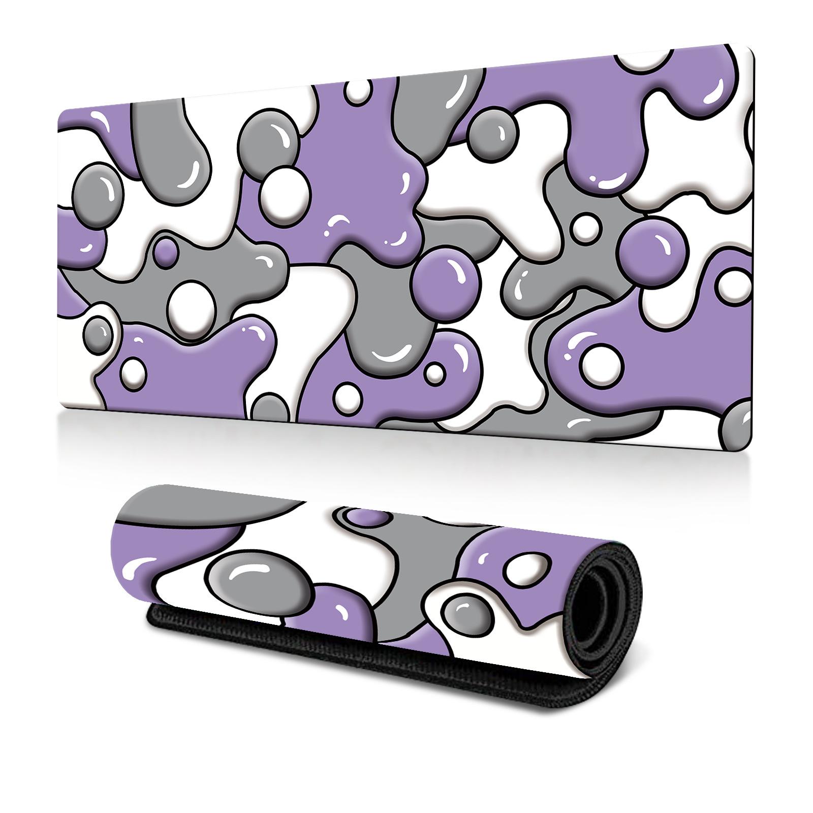 Abstract Fluid Color Blending Mouse Pad Non-Slip Rubber Desk Mat For Office, Gaming 300x800x2mm(No.3) - Shopkiz.com