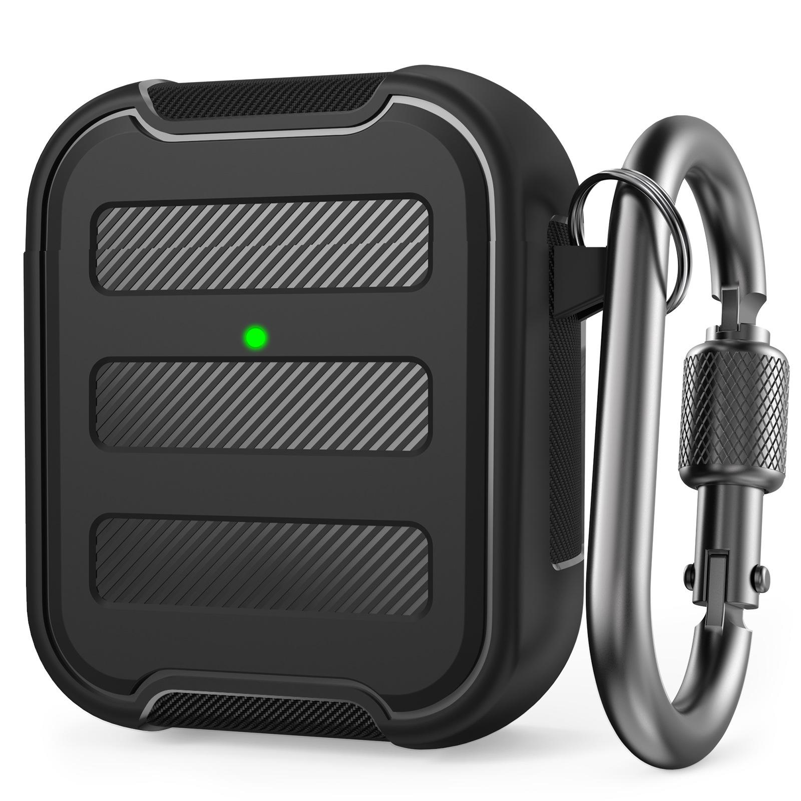 For AirPods 1 / 2 AhaStyle PT115-A TPU Split Case(Black) - Shopkiz.com