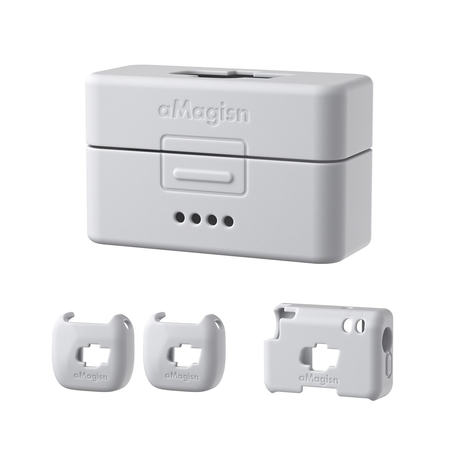 For DJI Mic Mini aMagisn MP01 Silicone Protective Case, Color: 4 In 1 Gray - Shopkiz.com