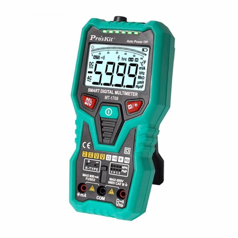 ProsKit MT-1708-C Multifunctional Burn-Proof 3 5/6 Intelligent Digital Multimeter Electrician Auto Ranging Universal Meter - Shopkiz.com
