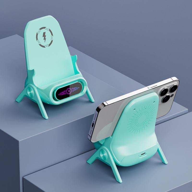 Chair-Shaped Wireless Charger Stand For Desk Compatible With 4.5-11 Inch Phones & Tablets(Green) - Shopkiz.com