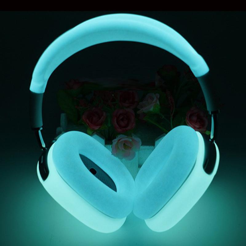 For AirPods Max 2 / Airpods Max 4pcs /Set Head-Mounted Silicone Anti-Bump Protective Cover, Color: Fluorescent White - Shopkiz.com