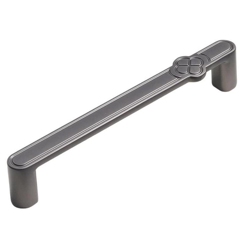Vintage Flower Cabinet Door Handle Zinc Alloy Handle For Drawers Wardrobes, Spec: 128mm Grey - Shopkiz.com