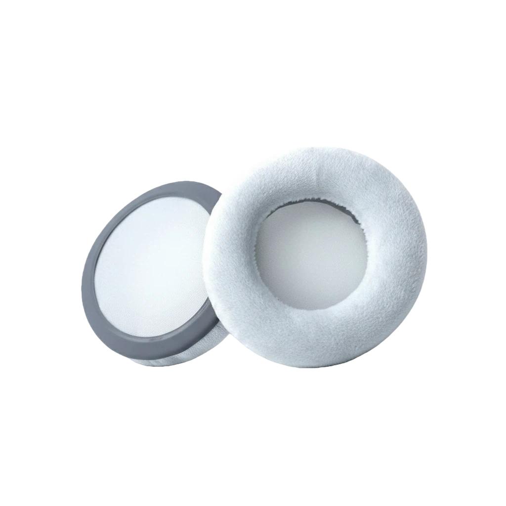 1pair Universal Velvet Sponge Foam Ear Pads For Over-Ear Headphones 55mm Gray - Shopkiz.com