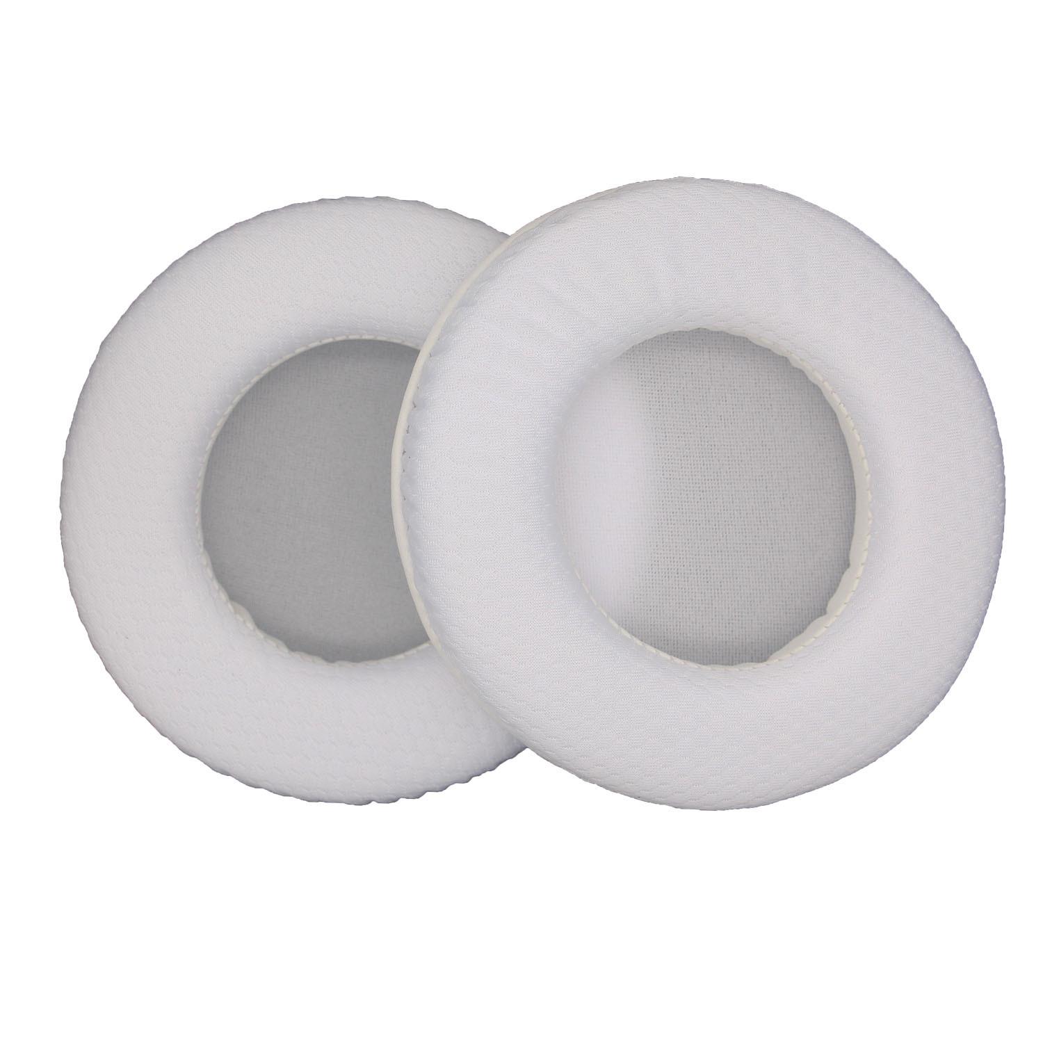 2pcs Universal Round Soccer-Pattern Foam Ear Pads For Headphones 80mm White - Shopkiz.com