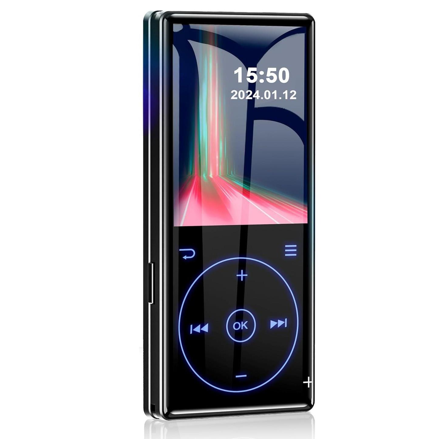 2.4 inch Colorful Screen MP3 Music Player With Bluetooth 5.0 Speaker, Memory Capacity: 16GB(Black) - Shopkiz.com
