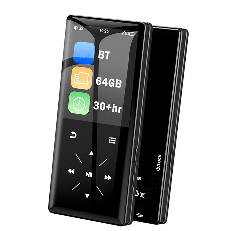 A8 Music Speaker With Card Slot Hi-Fi Lossless MP3 Touchscreen Bluetooth FM Video Player Novel Reader, Memory Capacity: 32GB(Black)