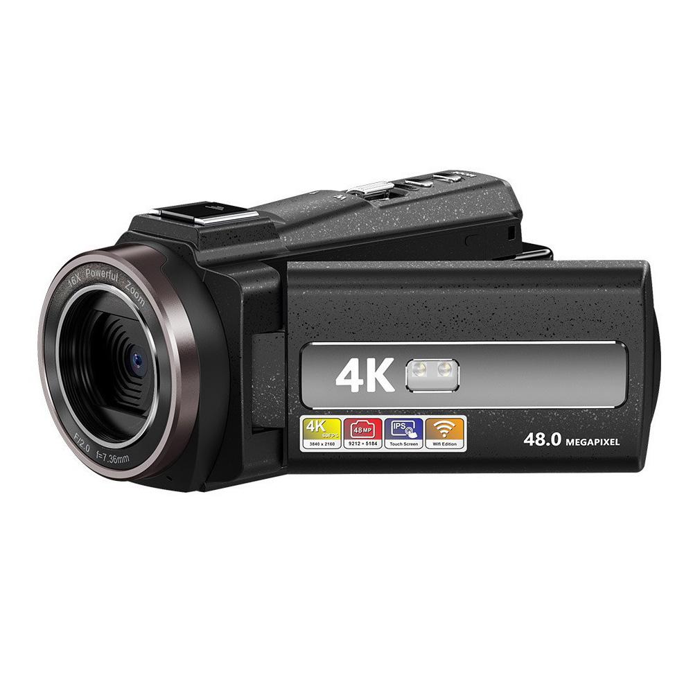 HD 4K Handheld Digital Camcorder With Electronic Image Stabilization For Outdoor Sports, US Plug, Spec: Standard+64G Memory Card - Shopkiz.com