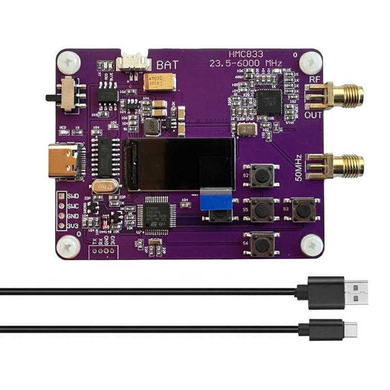 23.5MHz-6000MHz Button-operated RF Signal Generator With OLED Screen Display HMC833(6G) - Shopkiz.com