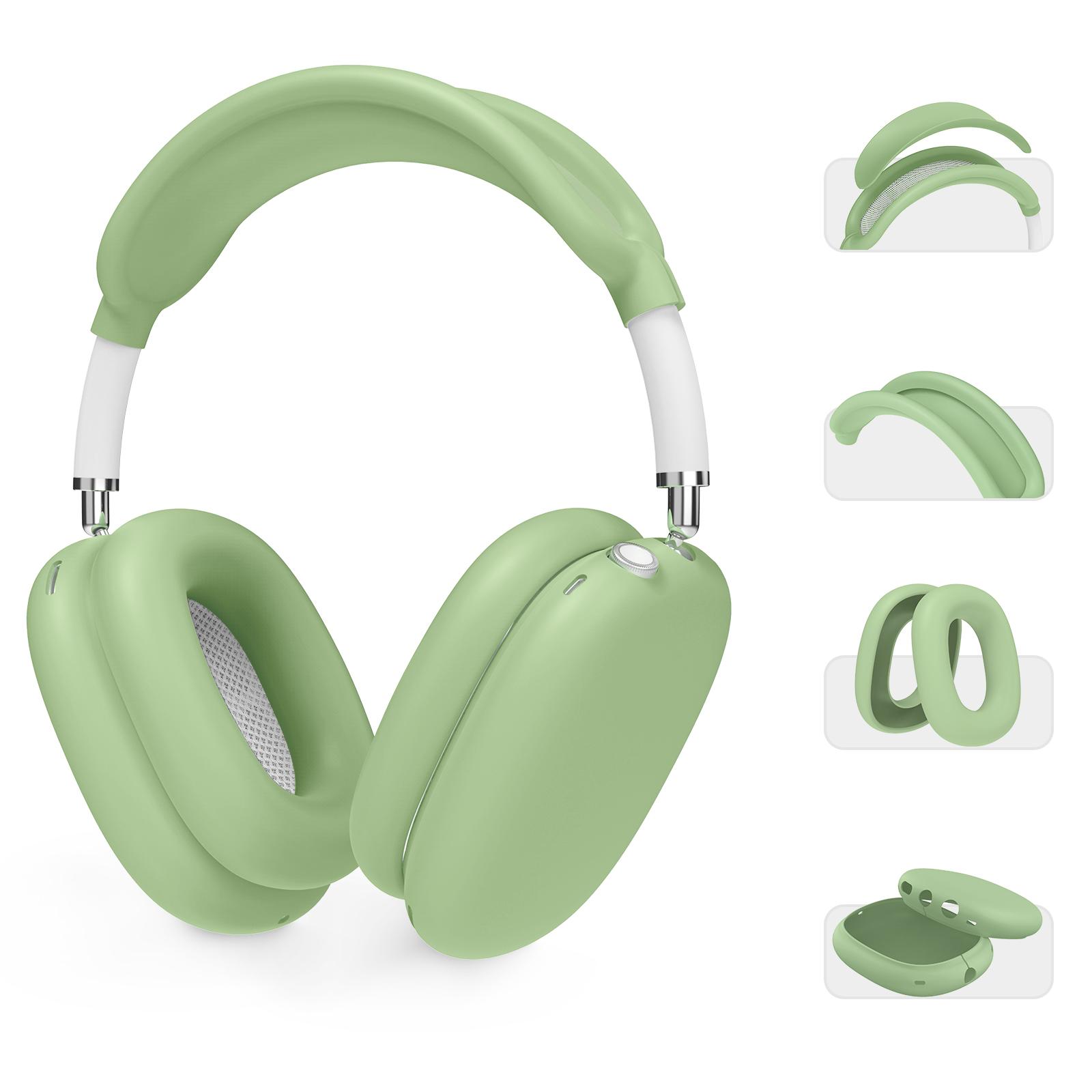 For AirPods Max 2 / Max AhaStyle WG135 4-Piece Set Head-Mounted Silicone Protective Cover(Green) - Shopkiz.com
