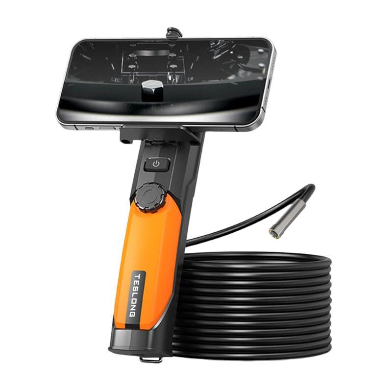 TESLONG WF200 WiFi HD Endoscope With LED Lights Handheld Industrial Inspection & Repair Borescope, Spec: Dual-Lens 8mm/5m - Shopkiz.com