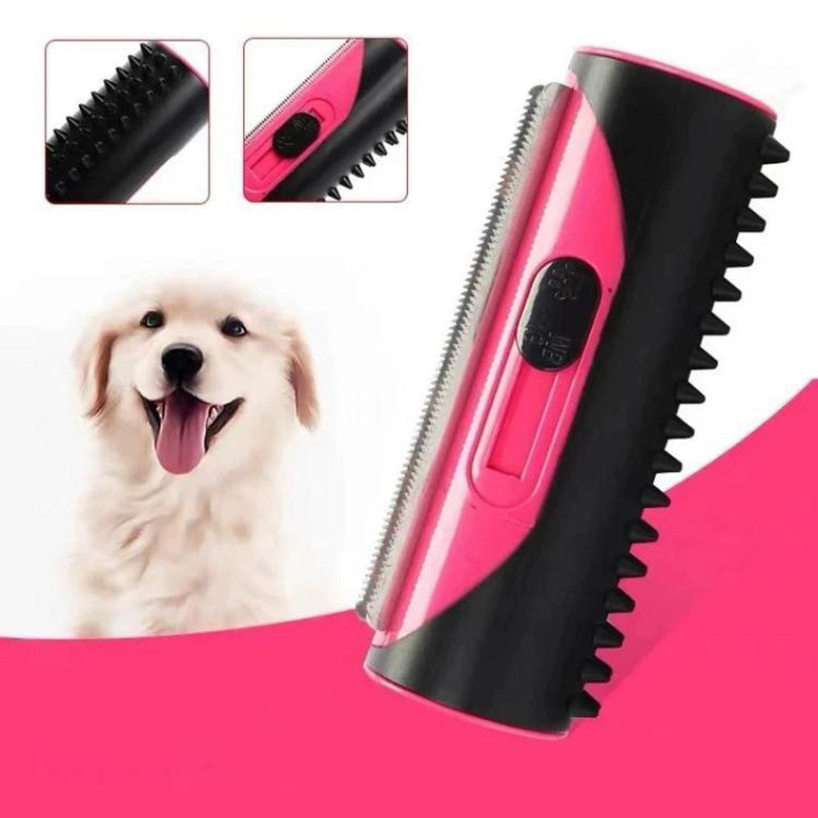 Dog Massage Comb Pet Shedding Cleaning Grooming Tool(Red)