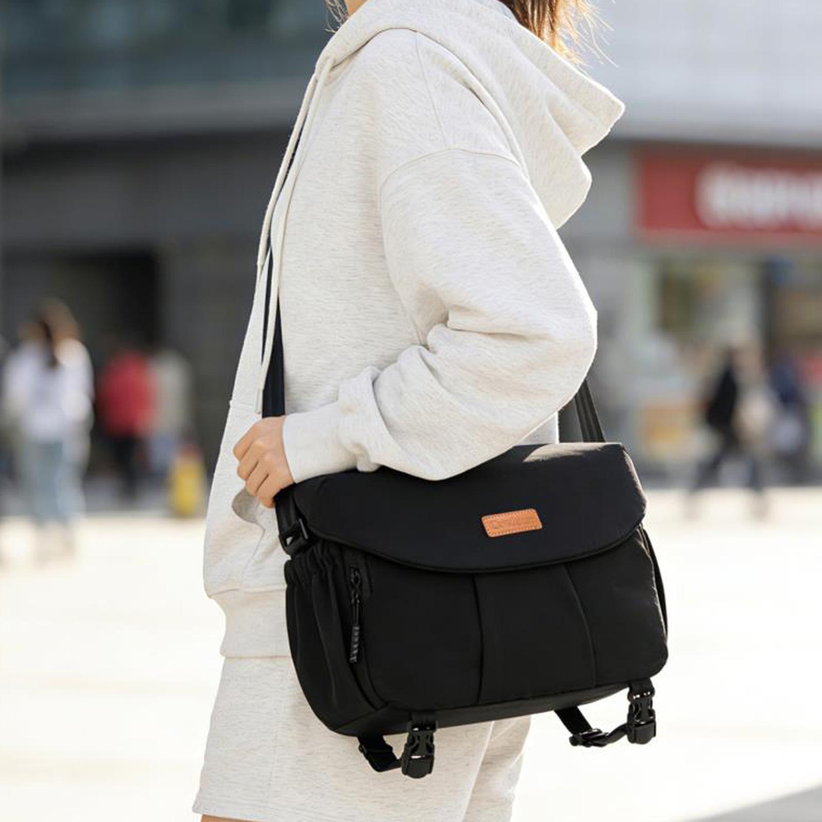 Cwatcun D294 Large Capacity Casual Shoulder Bag DSLR Camera Bag, Color: Black Medium - Shopkiz.com