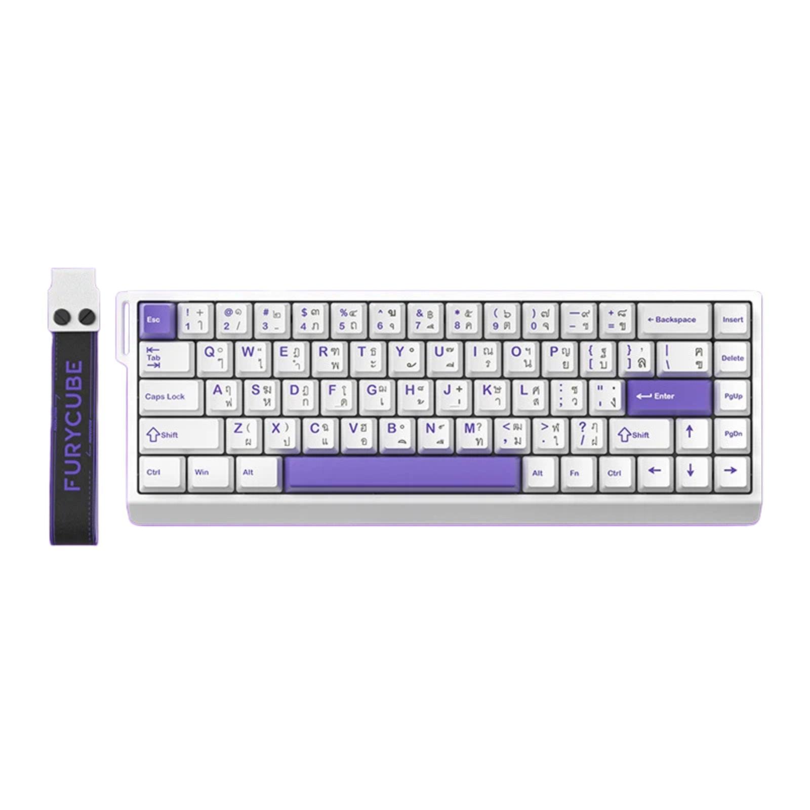 FURYCUBE 68-Key Wired RGB Mechanical Gaming Keyboard With Magnetic Axes(Thai White) - Shopkiz.com