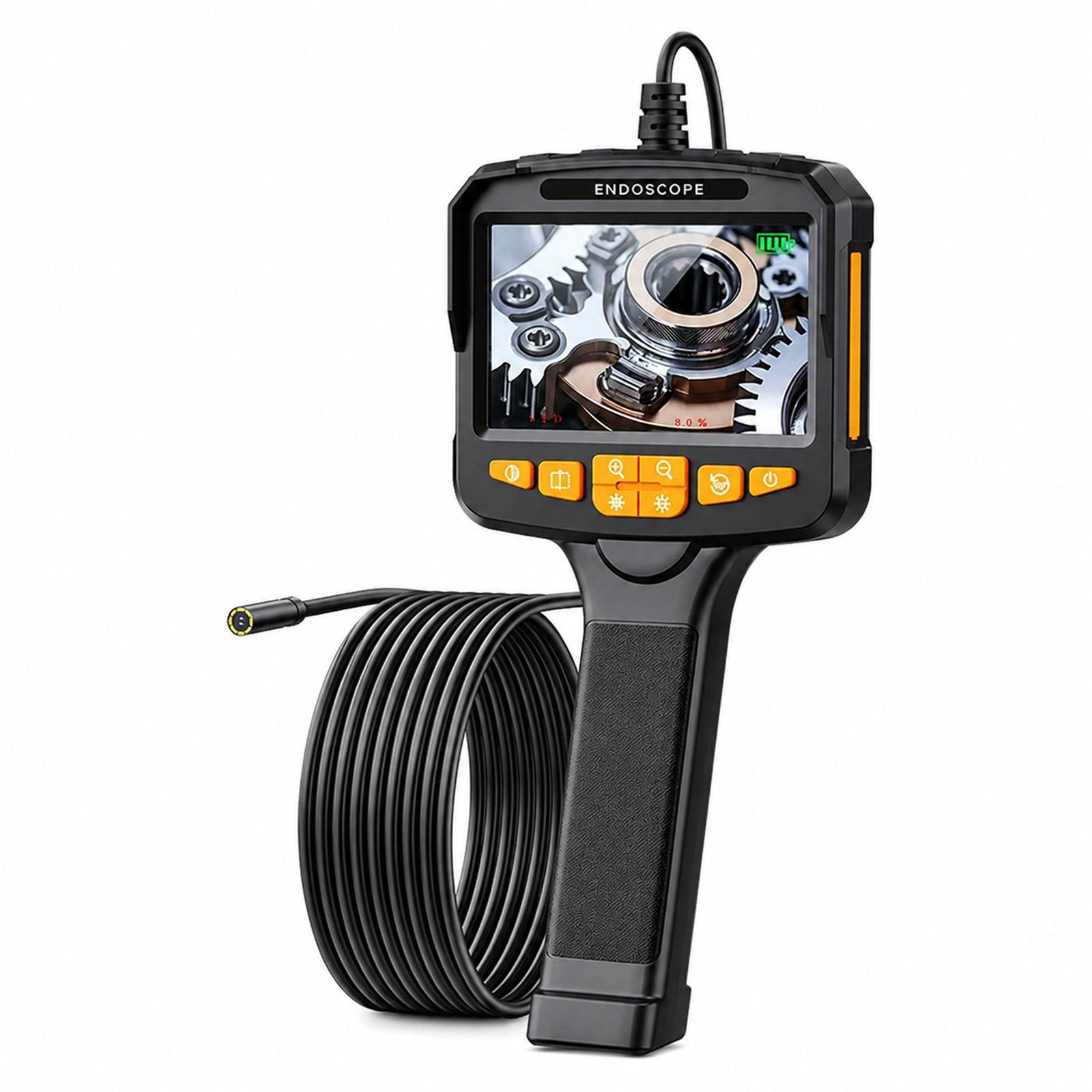 NK008S 5m Cable Length 8mm Lens Endoscope Camera With 4.3 inch IPS HD Screen Borescope Camera HD1080P IP67 Waterproof Inspection Camera - Shopkiz.com