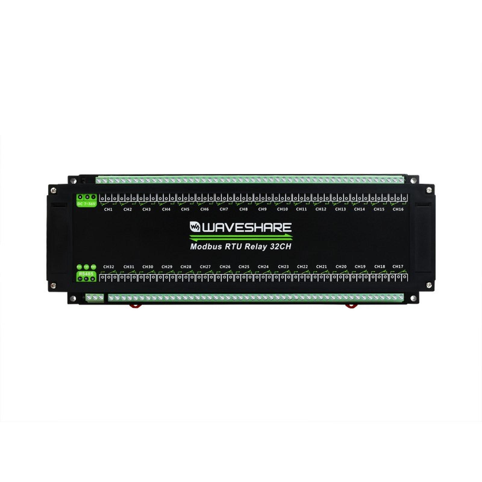 Waveshare Modbus RTU 32-Ch Relay Module RS485 Interface With Multiple Isolation Protection Circuits - Shopkiz.com