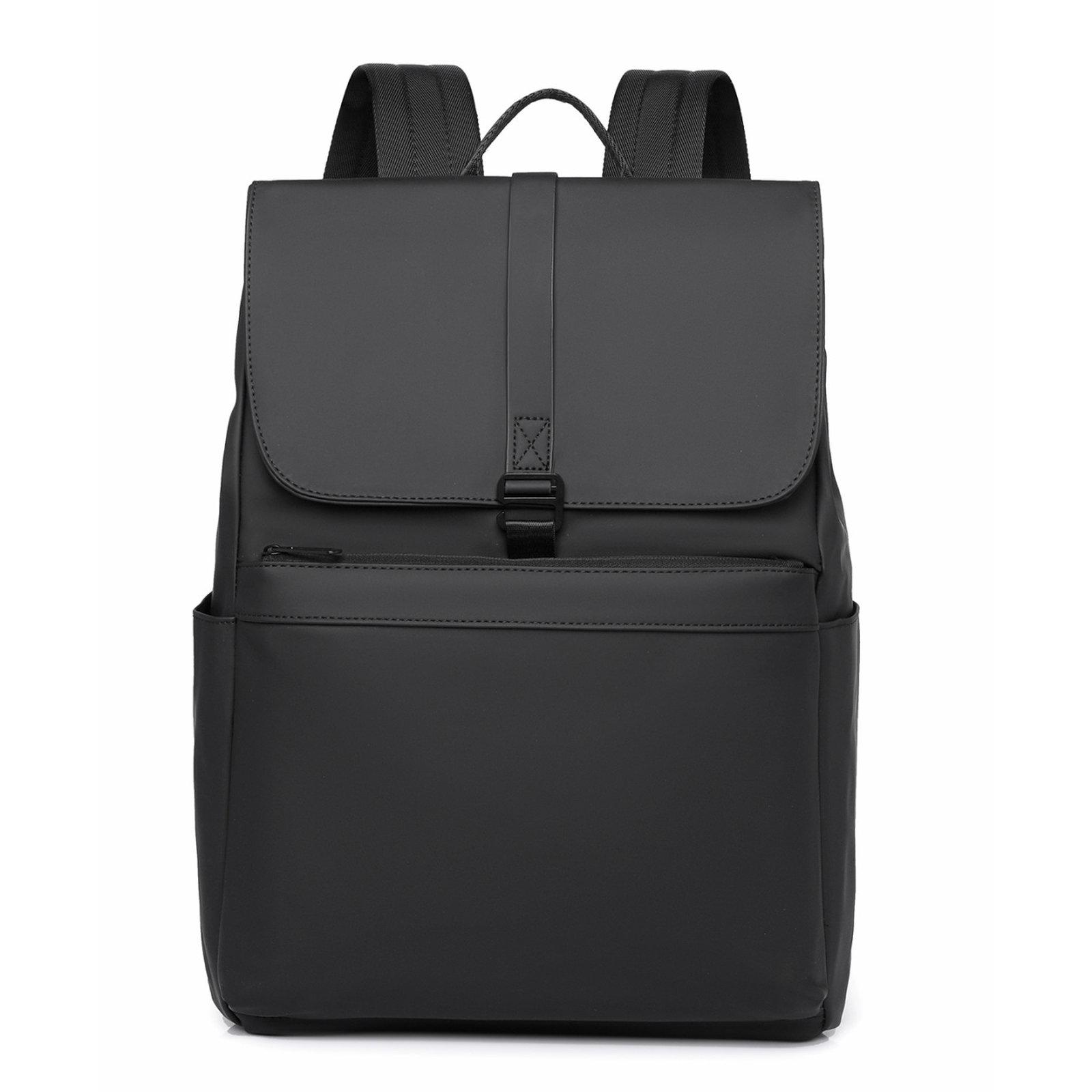 REMOID Water-Resistant Laptop Backpack With Luggage Strap 22L Slim Travel Daypack(Black) - Shopkiz.com