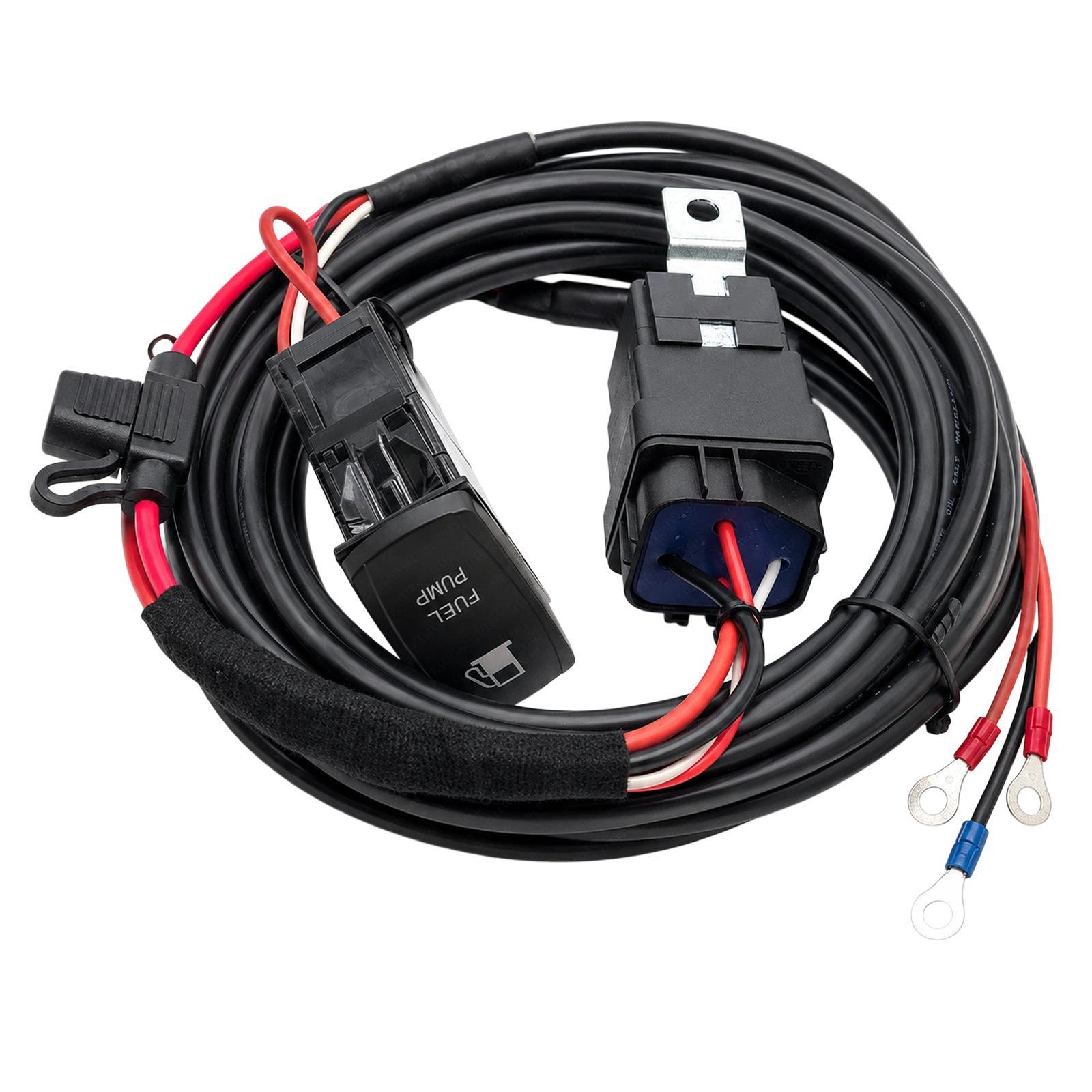 Car Yacht & Boat Fuel Tank Cover Switch Waterproof Momentary Rocker Switch Harness With Fuse - Shopkiz.com