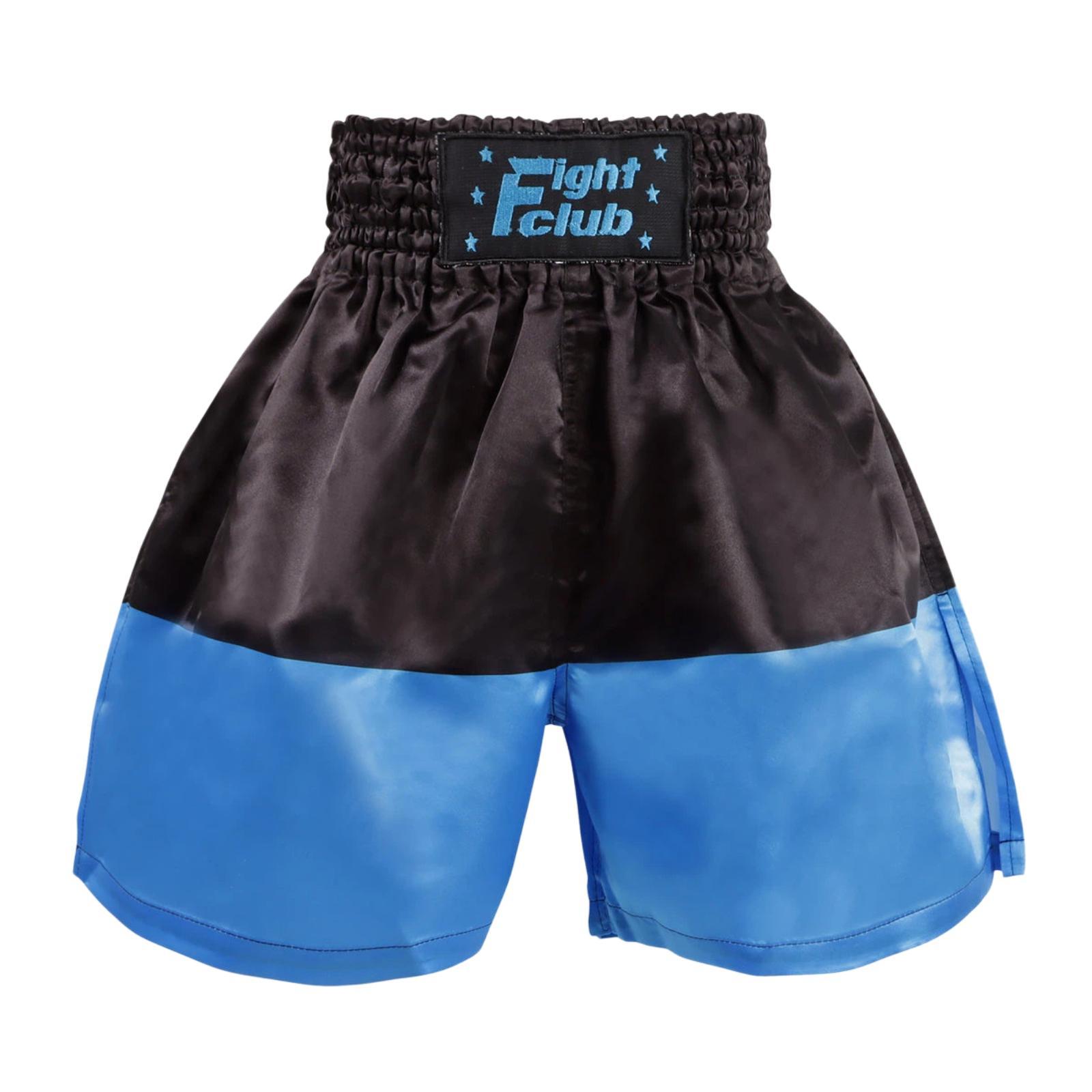 ZhuoAo Muay Thai Boxing Shorts Kickboxing & Sanda Training Fight Shorts For Men & Women, Size: M(Hot Stamping Blue Black) - Shopkiz.com