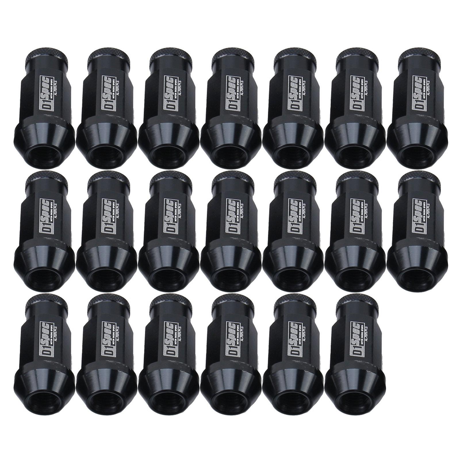 D1SPEC 20pcs /Set M12 X 1.5 Racing Wheel Nut(Black) - Shopkiz.com