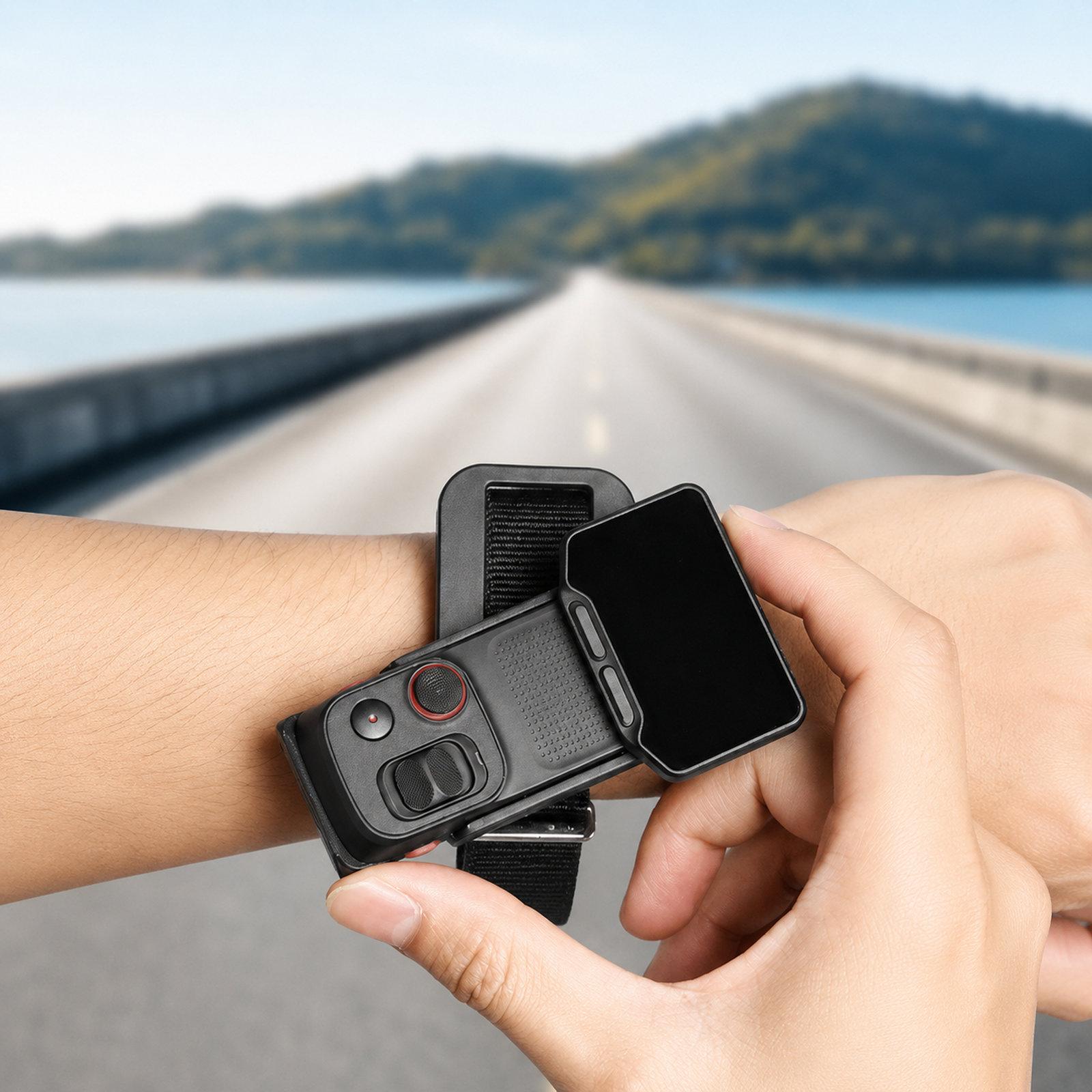 For Insta360 Luna Ultra Wrist Strap Mount Holder Remote Screen Rotating Bracket, Style: Standard (Black) - Shopkiz.com