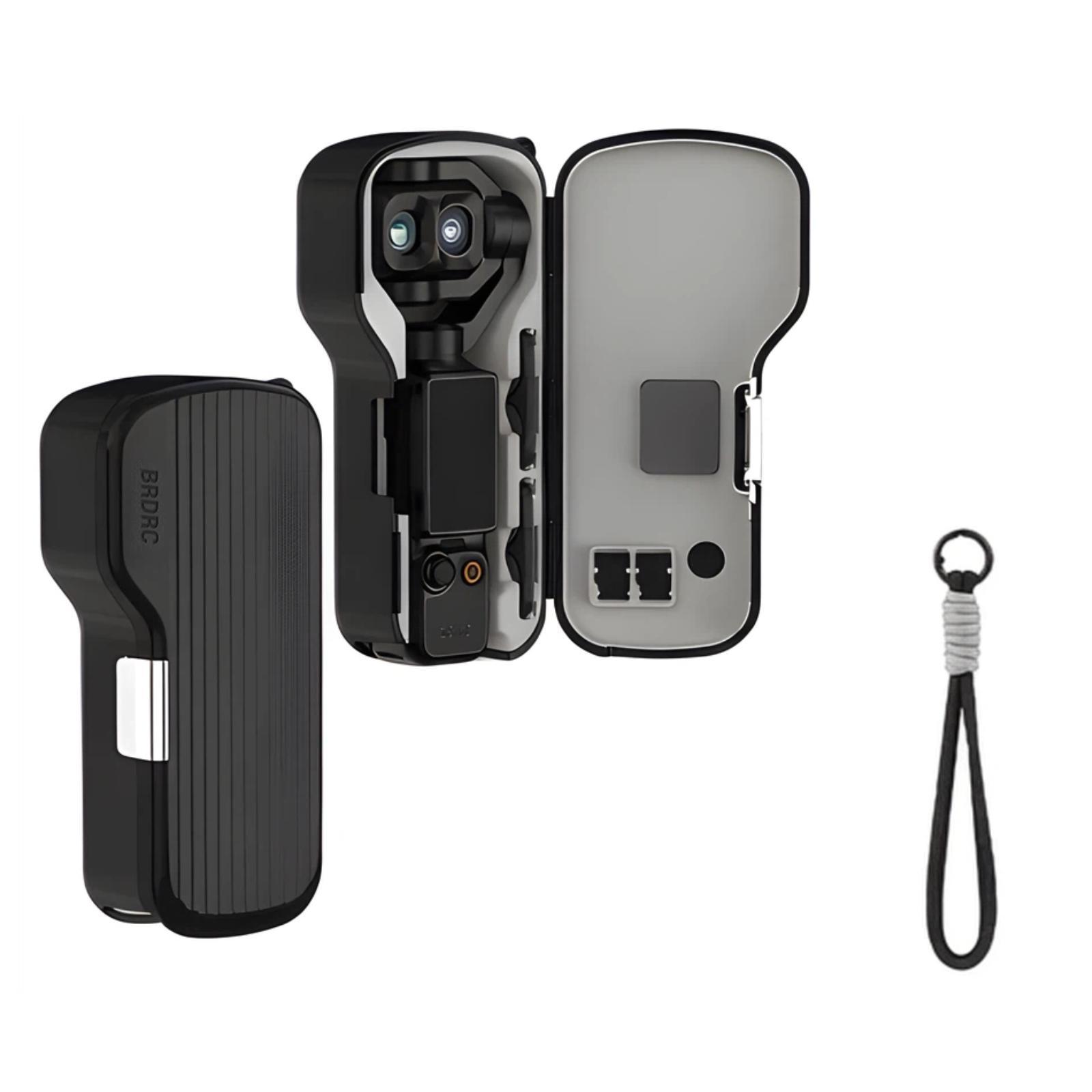 For DJI Osmo Pocket 4P BRDRC Lens Screen Cover Shockproof Case Filter Storage(Black) - Shopkiz.com