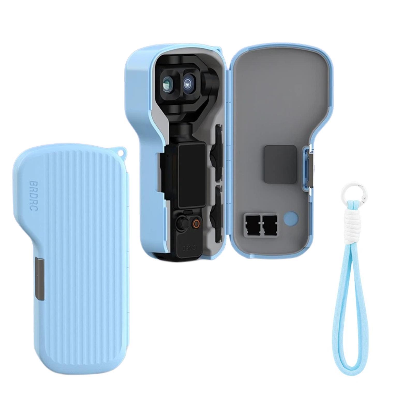 For DJI Osmo Pocket 4P BRDRC Lens Screen Cover Shockproof Case Filter Storage(Blue) - Shopkiz.com
