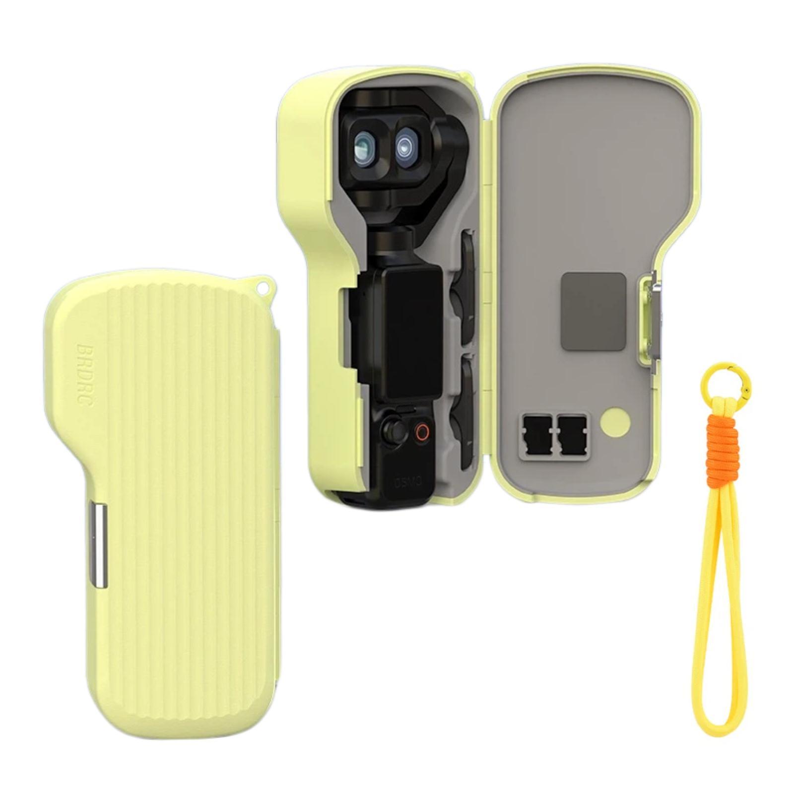 For DJI Osmo Pocket 4P BRDRC Lens Screen Cover Shockproof Case Filter Storage(Yellow) - Shopkiz.com
