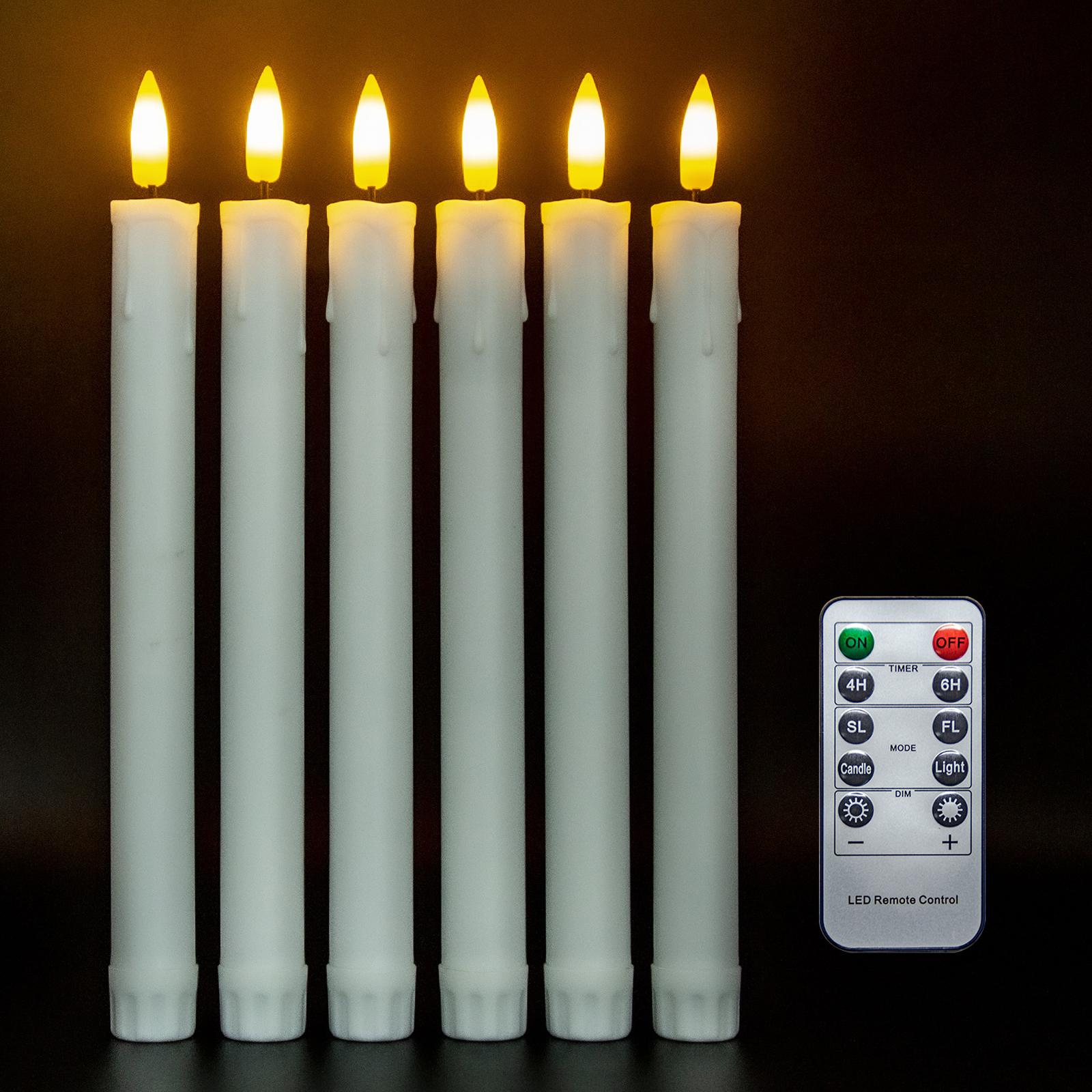 Remote Control Tall Stem Candle Lights LED Flameless Electronic Candles, Style: Rechargeable - Shopkiz.com