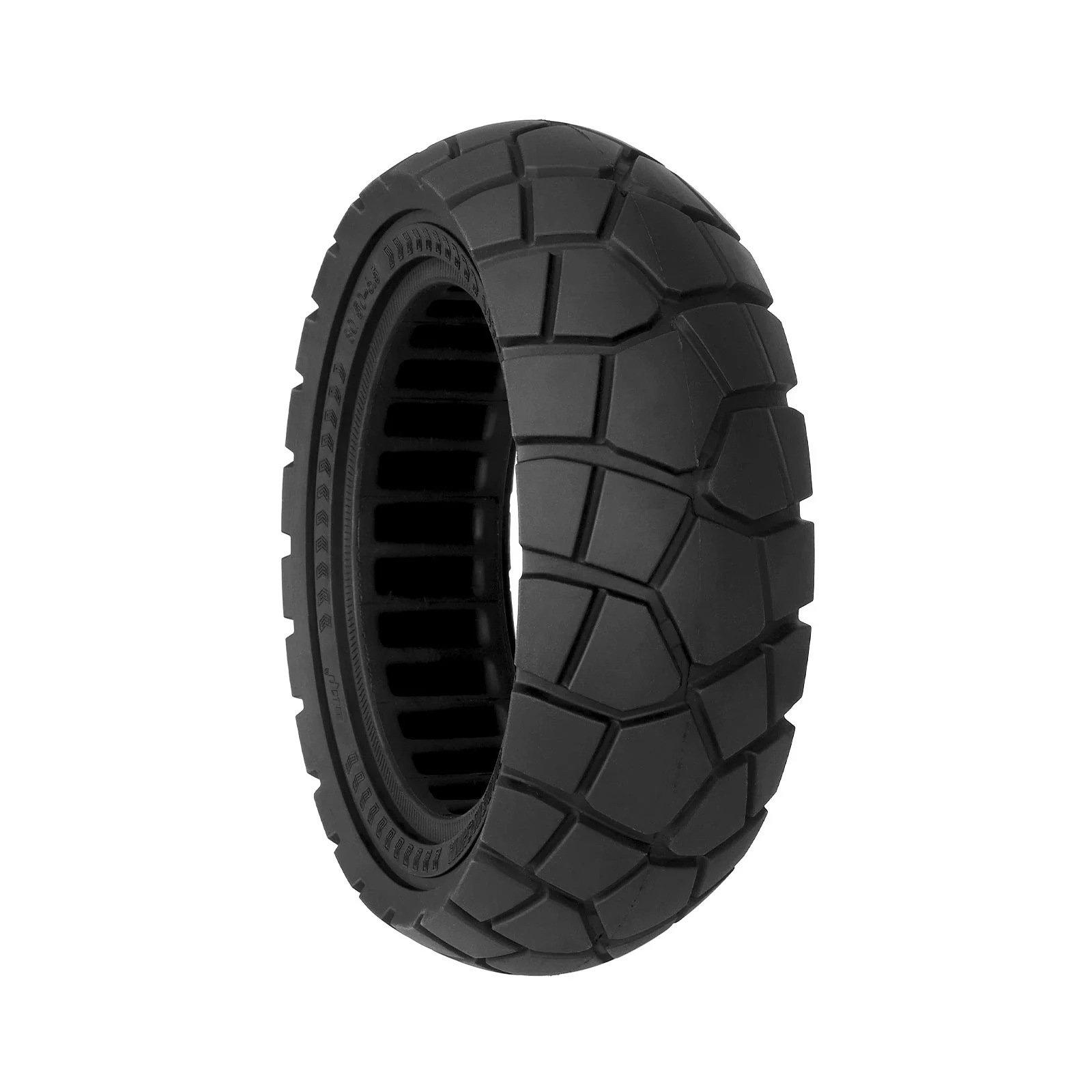 Ulip 80/50-6.5 Off-Road Solid Tire for Electric Scooter 10 Inch Puncture-Proof Flat-Free Rubber Replacement Tire(Black) - Shopkiz.com